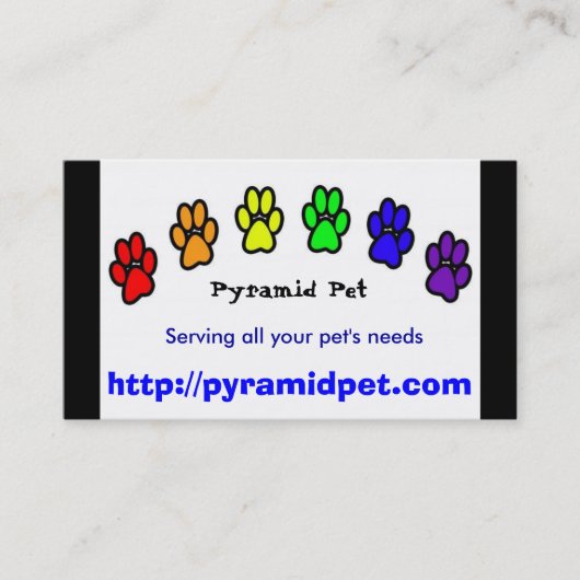 ピラミッドペット 名刺 (正面)