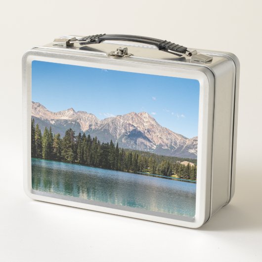 ピラミッドマウンテン、カナダ風景写真 メタルランチボックス (正面)