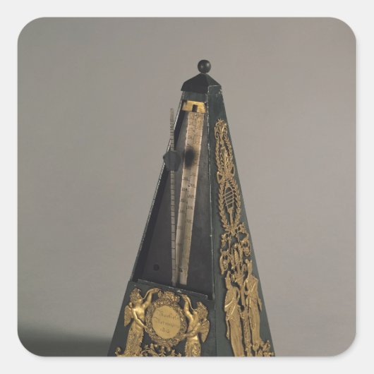 ピラミッド型メトロノーム， 1815 スクエアシール (正面)