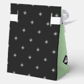 ピラミッド立方体ブラックホワイトミントグリーン フェイバーボックス (裏面)