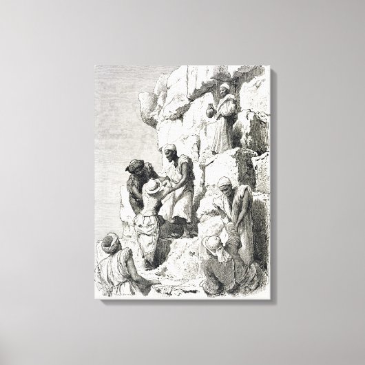 ピラミッド素晴らしの上昇、19世紀 キャンバスプリント (正面)