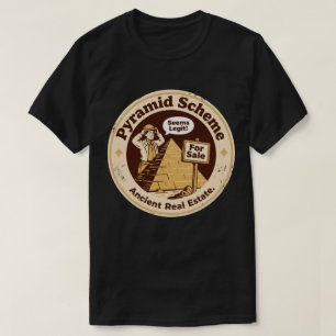 ピラミッド詐欺 おもしろ考古学 Tシャツ