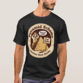 ピラミッド詐欺 おもしろ考古学 Tシャツ (正面)