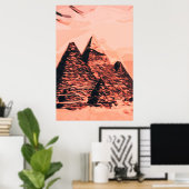 ピラミッド・エジプト記念碑的 ポスター (ホームオフィス)