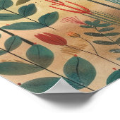 ピラミッド・ナイル川・砂漠の風景壁画 ポスター (角)