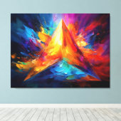 ピラミッ絵を描ド キャンバスプリント (インサイチュ (ウッドフロア))