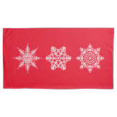 ピラロケースキングクリスマススノーフレーク 枕カバー (正面)