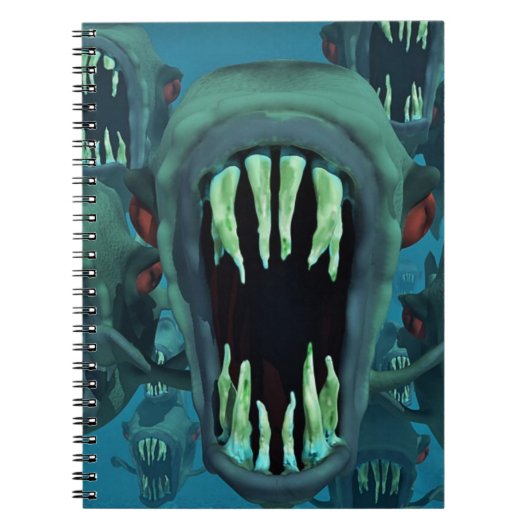 ピランハス魚のカスタム命日のパーソナライズ ノートブック (正面)