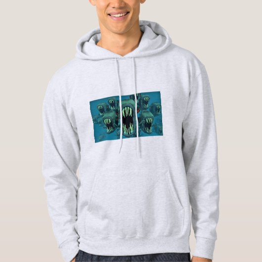 ピランハス魚のカスタム命日のパーソナライズ パーカ (正面)