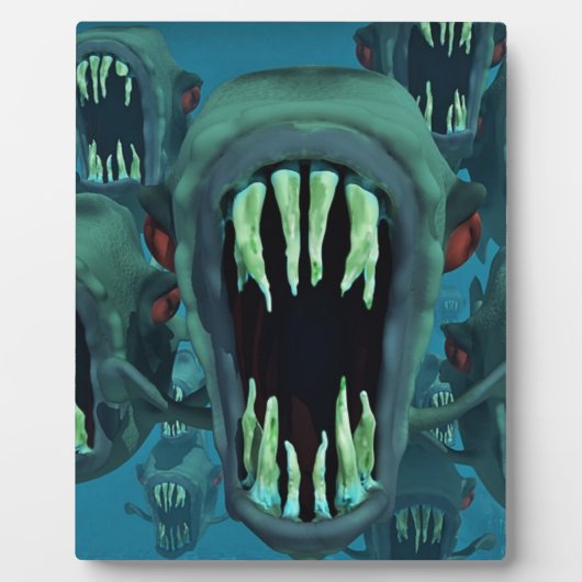 ピランハス魚のカスタム命日のパーソナライズ フォトプラーク (正面)