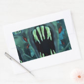 ピランハス魚のカスタム命日のパーソナライズ 長方形シール (封筒)