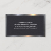 ピラーロゴ |レザーテクスチャ |金属トリム 名刺 (裏面)