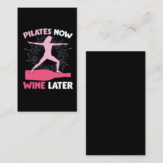 ピラ笑わされるツアスリート贈答ワイン飲用女性 名刺 (正面/裏面)