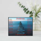 ピリオン付きの海上のDesiderata歩道 ポストカード (スタンド正面)