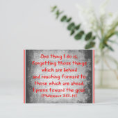 ピリピの聖書の聖句ひとつだけ私がすることは ポストカード (スタンド正面)