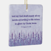 ピリピパーソナライズされたア4:19神は全てを与える セラミックオーナメント (右)