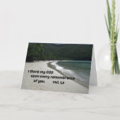 ピリピ人への第一感謝してい章3わたしはすべての人に対して サンキューカード (正面)