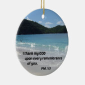 ピリピ人への第一感謝してい章3わたしはすべての人に対して セラミックオーナメント (右)