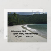 ピリピ人への第一感謝してい章3わたしはすべての人に対して ポストカード (正面/裏面)