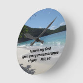 ピリピ人への第一感謝してい章3わたしはすべての人に対して ラウンド壁時計 (傾斜)