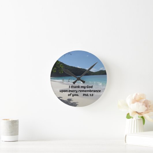 ピリピ人への第一感謝してい章3わたしはすべての人に対して ラウンド壁時計 (ホーム)
