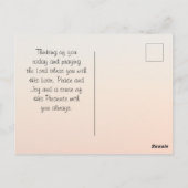 ピリピ人4:6祈すべてについて海の夕日 ポストカード (裏面)