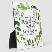 ピリピ語の聖書聖なる書物、 経典感動的節 フォトプラーク (側面)