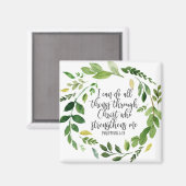 ピリピ語の聖書聖なる書物、 経典感動的節 マグネット (正面/裏面)