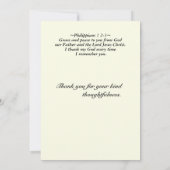 ピリピ1:2-3恵みと平安があなたに与える聖なる書物、 経典 サンキューカード (裏面)
