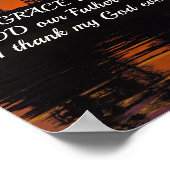 ピリピ1:2-3恵みと平安、夕日 ポスター (角)