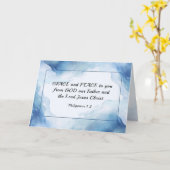 ピリピ1:2-3恵みと平安、聖書 カード (黄色い花)