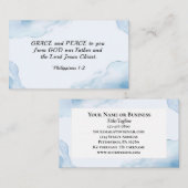 ピリピ1:2-3恵みと平安、聖書 名刺 (正面/裏面)