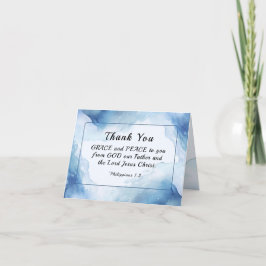 ピリピ1:2-3聖書への恵みと平和 サンキューカード