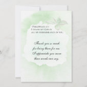 ピリピ1:3、私は思感謝していい出に私の神 サンキューカード (裏面)