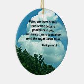 ピリピ1:6この事に自信を持って… セラミックオーナメント (右)