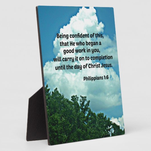 ピリピ1:6この事に自信を持って… フォトプラーク (側面)
