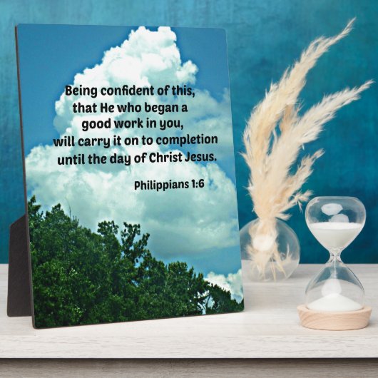 ピリピ1:6この事に自信を持って… フォトプラーク (側面)