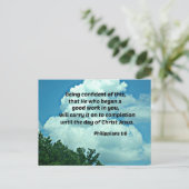 ピリピ1:6この事に自信を持って… ポストカード (スタンド正面)