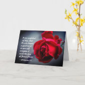 ピリピ1:6私はこの聖句に自信を持っている カード (黄色い花)