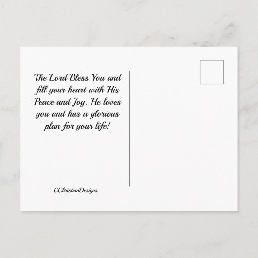 ピリピ1:6私はこの聖句に自信を持っている ポストカード (裏面)