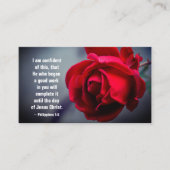 ピリピ1:6私はこの聖句に自信を持っている 名刺 (正面)