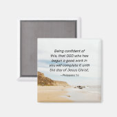 ピリピ1:6良い業を始めた神 マグネット (正面/裏面)