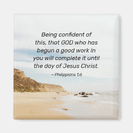 ピリピ1:6良い業を始めた神 マグネット