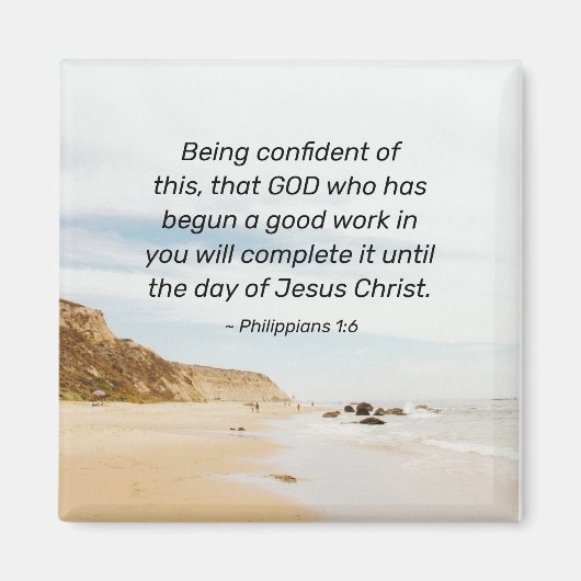 ピリピ1:6良い業を始めた神 マグネット (正面)