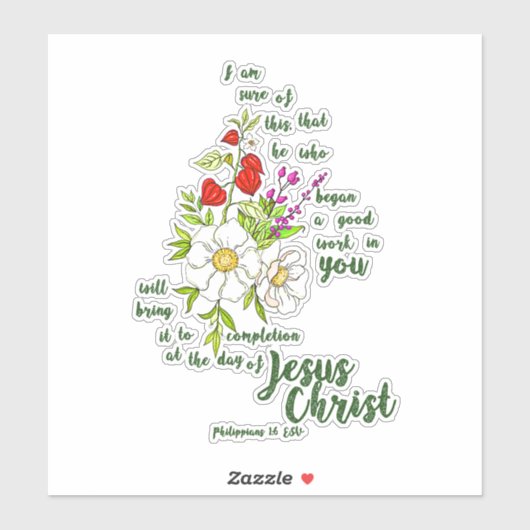 ピリピ1:6 シール (シート)