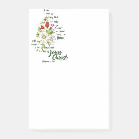 ピリピ1:6 ポストイット (正面)