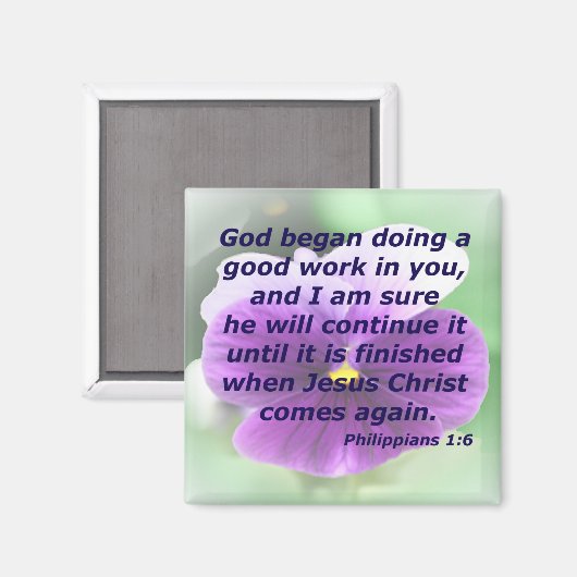 ピリピ1:6 マグネット (正面/裏面)