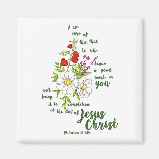 ピリピ1:6 マグネット (正面)