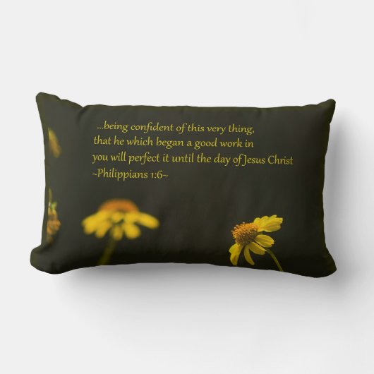 ピリピ1:6 ランバークッション (正面)