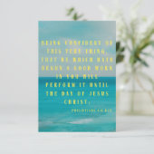 ピリピ1:6 KJV聖書聖なる書物、 経典Pic Greeting カード (スタンド正面)